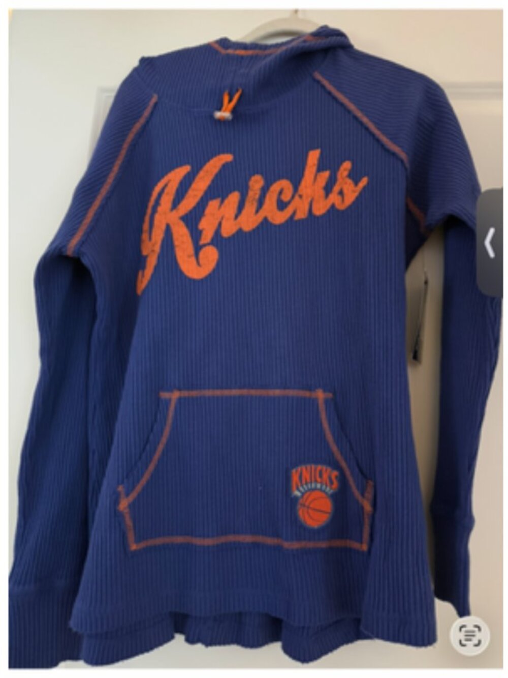 KNICKS  Long Sleeve Pull over with Hood and Front Pocket  - UNISEX - NWT
